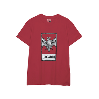 Playera rojo unisex "Bat - Super Zoom" Bacardí