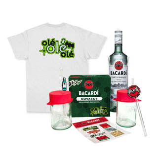 Combo Playera Blanca unisex "Olé-Olé" Bacardí 26