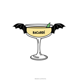 Pin metálico "Murciélago Daiquirí"  Bacardí