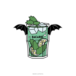 Pin metálico "Murciélago Mojito" Bacardí