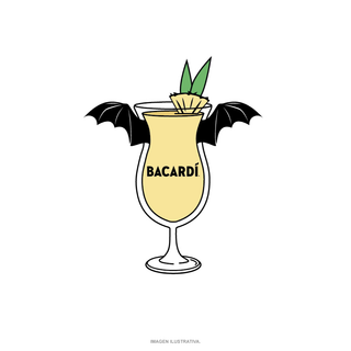 Pin metálico "Murciélago Piña Colada" Bacardí
