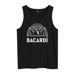 Playera sin mangas negra “Atardecer” Bacardí