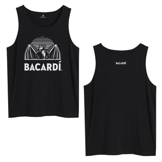 Playera sin mangas negra “Atardecer” Bacardí