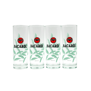 Exhibidor “Familia de Rones” Bacardí + Set de vasos HB Bacardí Palmera