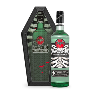 Sarcófago Ron Bacardi Carta Blanca Halloween 2025 de 700 ml