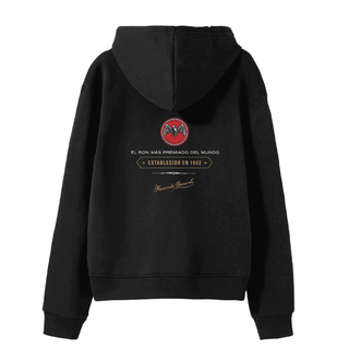 Sudadera negra unisex "Full Signature" Bacardí