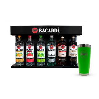 Exhibidor “Familia de Rones” Bacardí + Termo Verde Limón Verde 