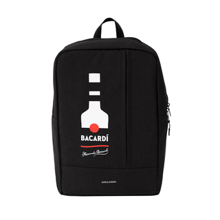 Mochila negra "Botella Minimal" Bacardí - Tienda Oficial Bacardí